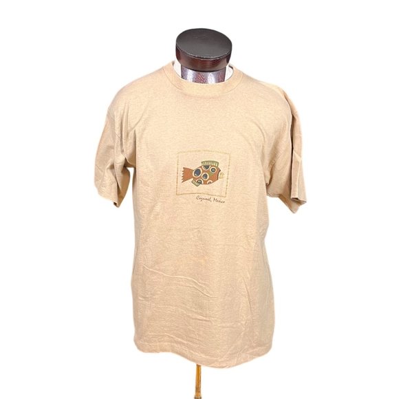 Cozumel Mexico Beach Fish Graphic Short Sleeve Shirt Size Large NWOT - Picture 1 of 6